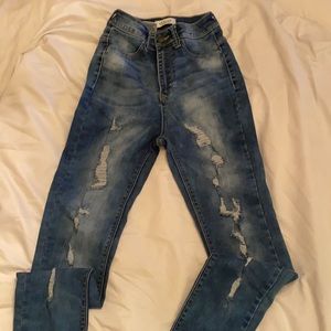 High rise jeans